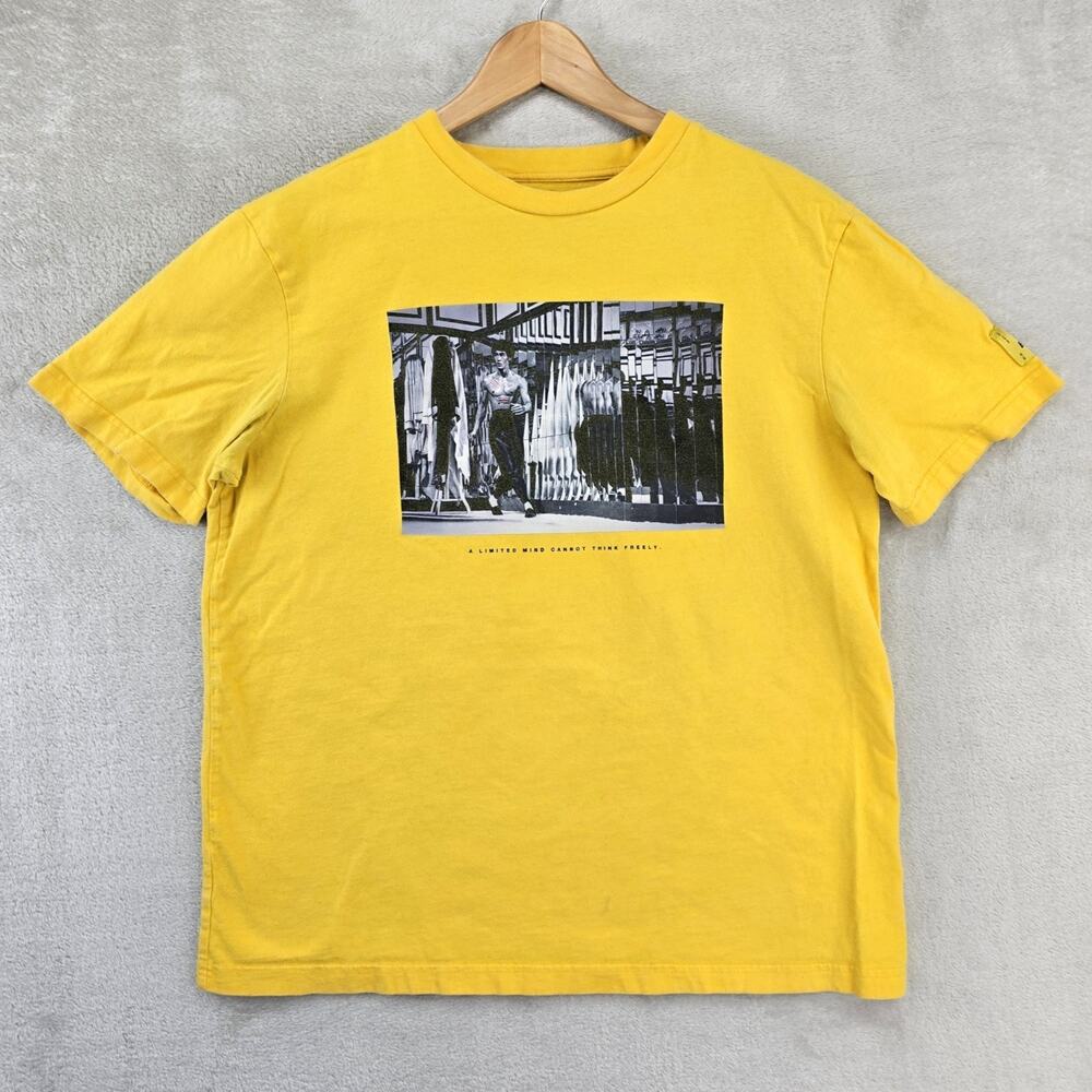 Bruce Lee x Shoe Palace Enter The Dragon Martial Arts Shirt Mens Large Yellow